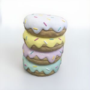 NEW Tik Tok Viral Food Doughnut Stool Side Table Pastel Donut